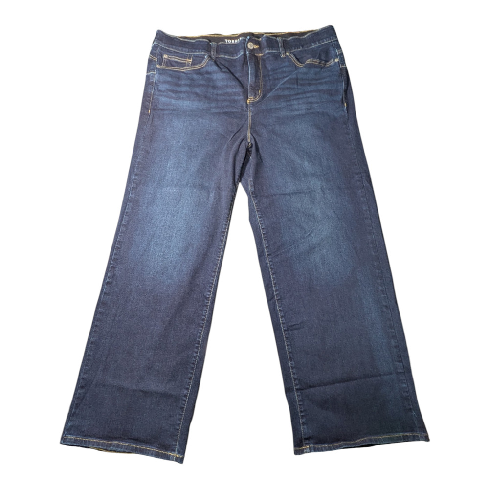 Torrid - Women's Dark Blue Jeans - Bombshell Wide Leg - Size 22T EUC